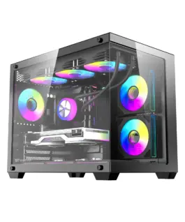 Darkflash кутия Case mATX - B275 PRO Black - 6 x 120 mm Infinity Mirror A-RGB