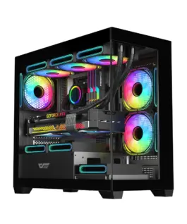Darkflash кутия Case mATX - DS900M Black - 6 x 120 mm Infinity Mirror A-RGB