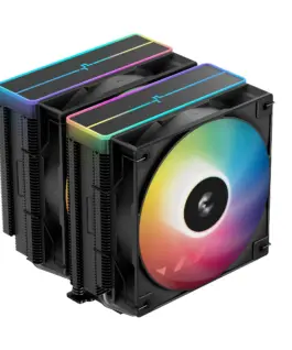 DeepCool охладител CPU Cooler AG620 BK - Addressable RGB V2 Dual-Tower - LGA1851/AM5