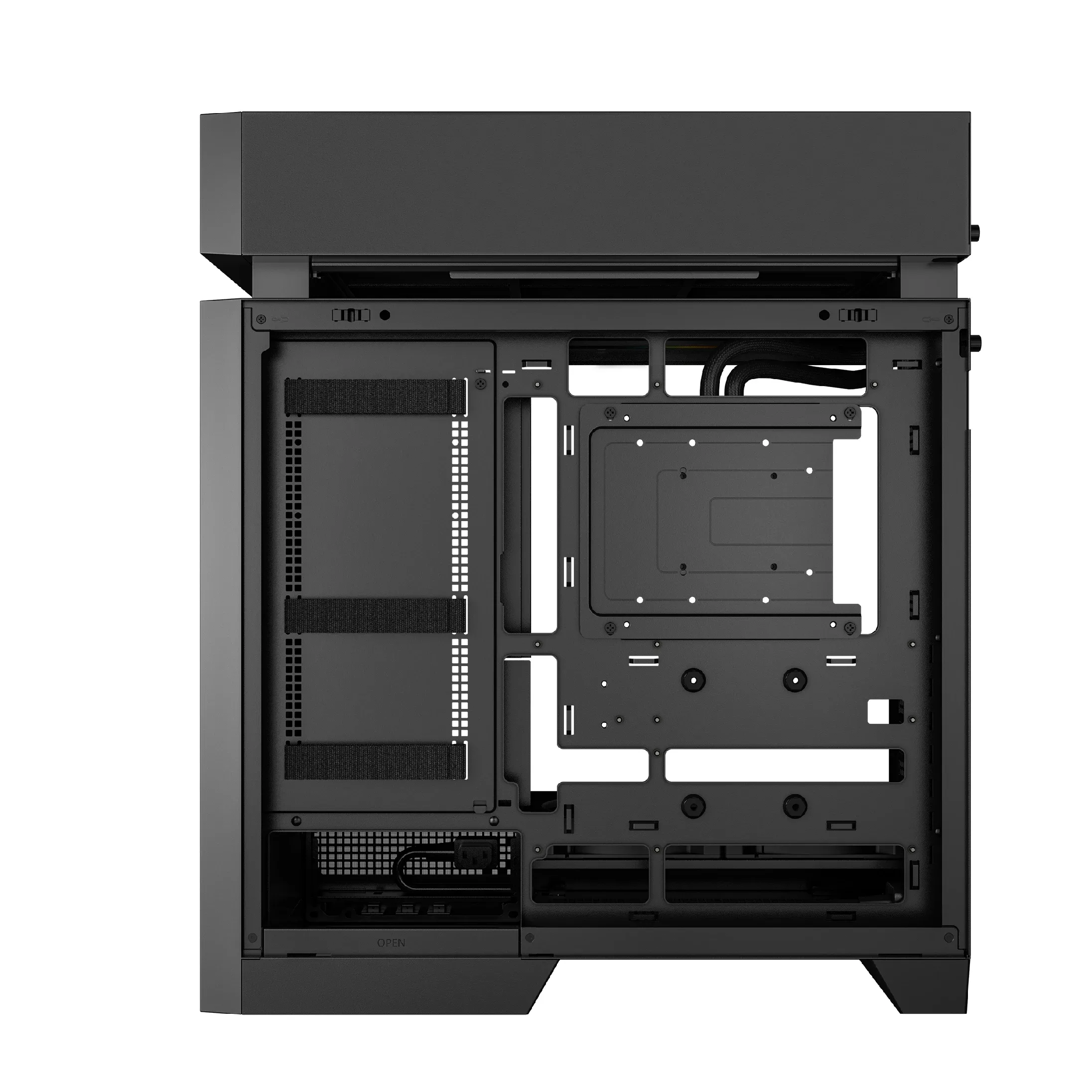 DeepCool кутия Case ATX - CL6600 - Modular Split-Chamber, 360 mm AIO Pre-Installed, 2 ARGB fans - Image 5