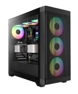 Gamdias кутия Case E-ATX - ATHENA M3 Black - USB-C 4 x 120 mm A-RGB Mesh Tempered Glass