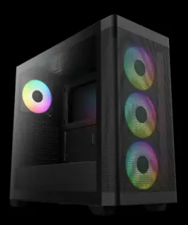 Alternative view of Gamdias кутия Case E-ATX - ATHENA M3 Black - USB-C, 4 x 120 mm A-RGB, Mesh, Tempered Glass