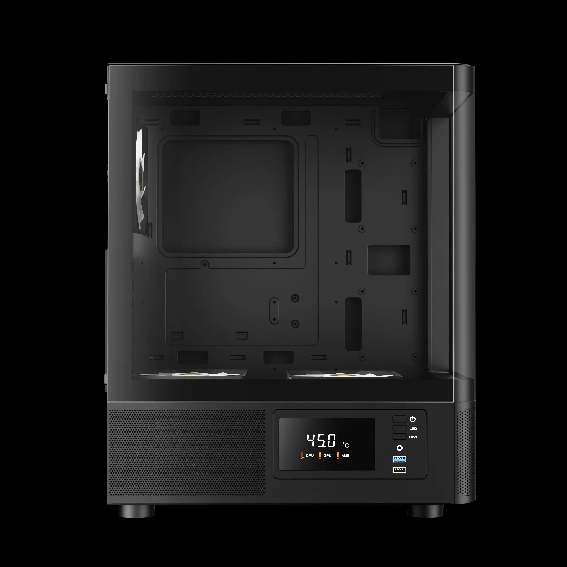 Gamdias кутия Case ATX - ATLAS E2 - 3 x 120 mm A-RGB, Digital Display, Curved Glass - Image 49