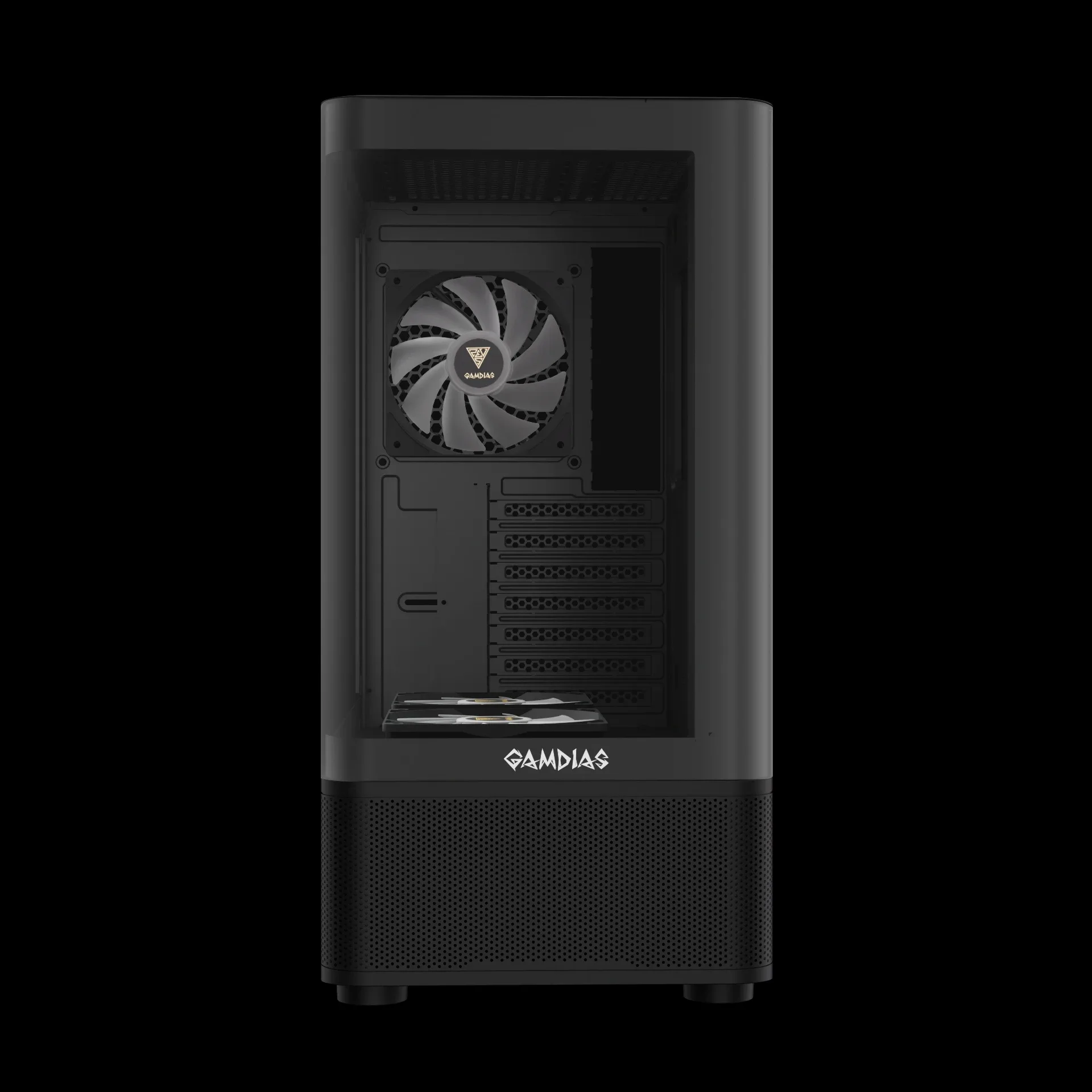 Gamdias кутия Case ATX - ATLAS E2 - 3 x 120 mm A-RGB, Digital Display, Curved Glass - Image 50