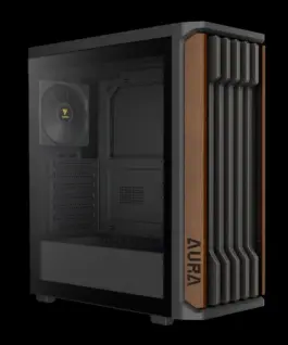 Alternative view of Gamdias кутия Case ATX - AURA GC11 Wood Black - USB-C