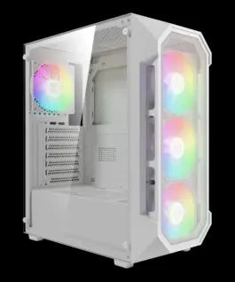 Gamdias кутия Case ATX – AURA GC1 Elite White – Mesh