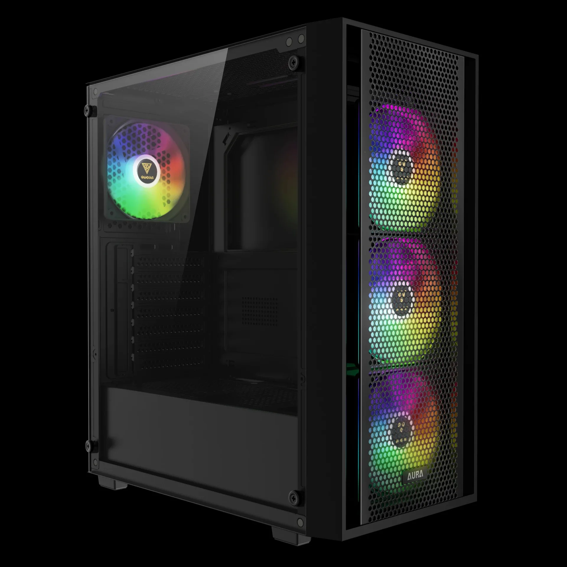 Gamdias кутия Case ATX - AURA GC2 Elite - Mesh, RGB, Tempered Glass - Image 67