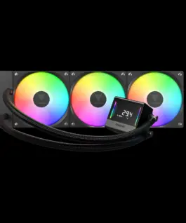 Alternative view of Gamdias водно охлаждане Water Cooling Chione E4-360 - LCD Screen, A-RGB