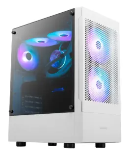 Gamdias кутия Case ATX - TALOS E3 MESH White - aRGB Tempered Glass
