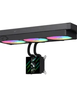 Gamemax водно охлаждане Water Cooling GLACIER 360 LCD BK – Addressable