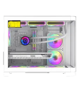 Gamemax кутия Case mATX – HYPE-M White – 3 x 120 mm Addressable RGB