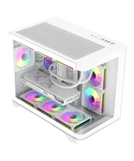 Gamemax кутия Case mATX – HYPE-M White – 3 x 120 mm Addressable RGB