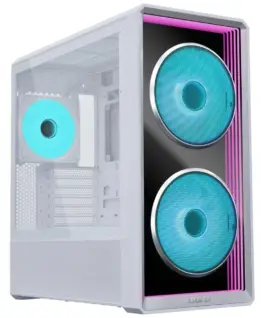 Кутия за компютър Lian Li LANCOOL 217 INF RGB Mid-Tower Tempered Glass - Бял