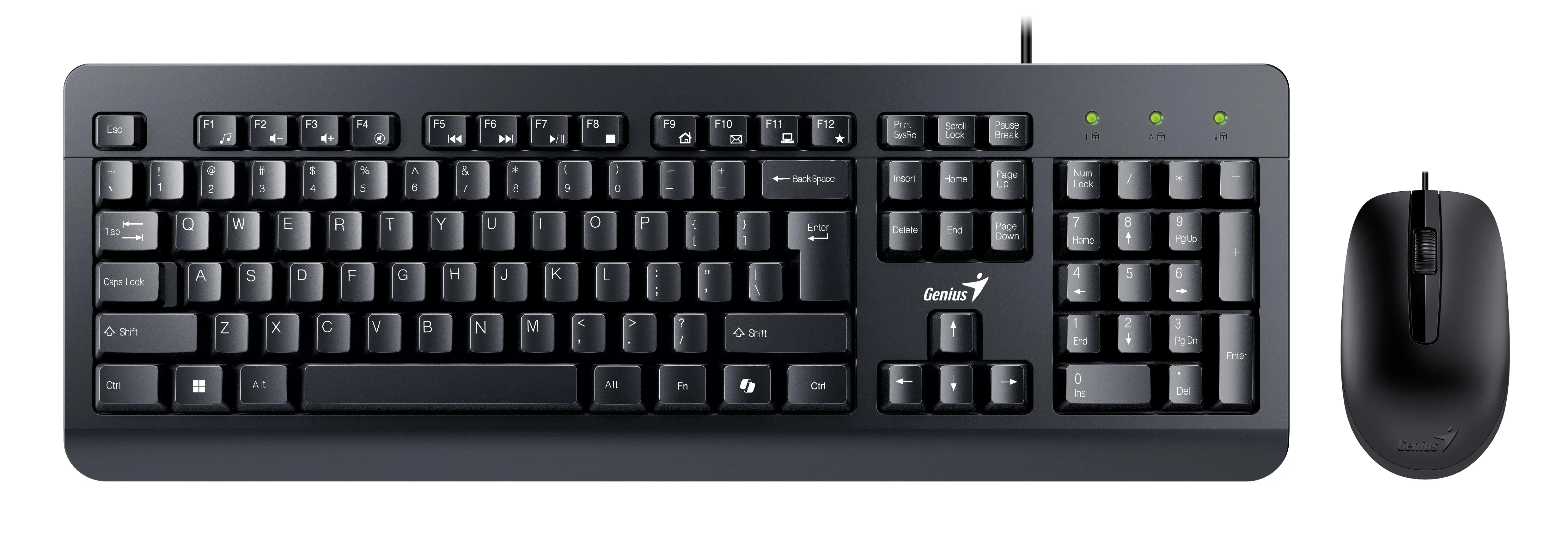 Genius клавиатура и мишка Keyboard and Mouse - KM-160 Black - AI, BG, USB - Image 38