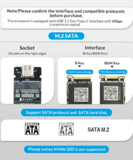 Orico външна кутия за диск Storage – Case – M.2 NVMe M key – USB3.1 Gen2 Type-C