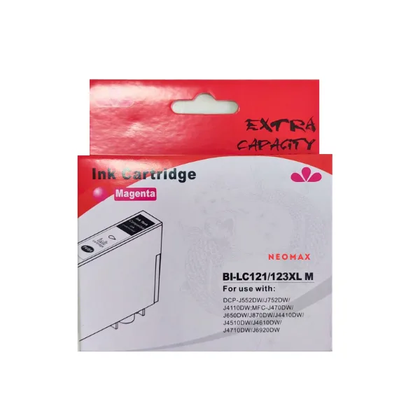 ГЛАВА ЗА BROTHER DCP J132/J152/J552/J752/J4110/MFC J470/J870/J4410/J4510 - HIGH CAPACITY - Magenta - LC123MXL (LC-123MXL