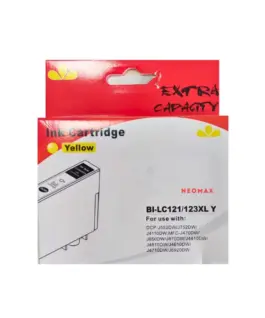 ГЛАВА ЗА BROTHER DCP J132/J152/J552/J752/J4110/MFC J470/J870/J4410/J4510 - HIGH CAPACITY - Yellow - LC123YXL (LC-123YXL)