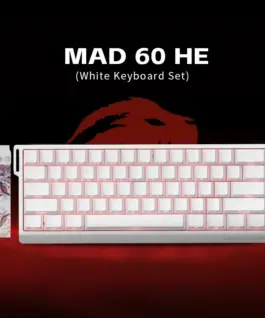 Alternative view of Madlions професионална геймърска механична клавиатура Professional Gaming Mechanical Keyboard MAD 60 HE RGB - 1K, Magnetic Amber Pro Switches - White