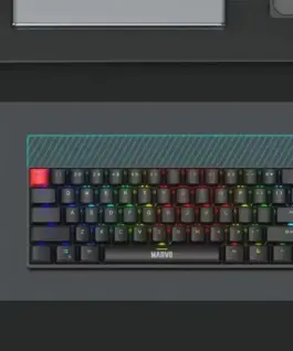 Marvo механична геймърска клавиатура Gaming Mechanical keyboard Saber 61 KG933G White – 61 keys