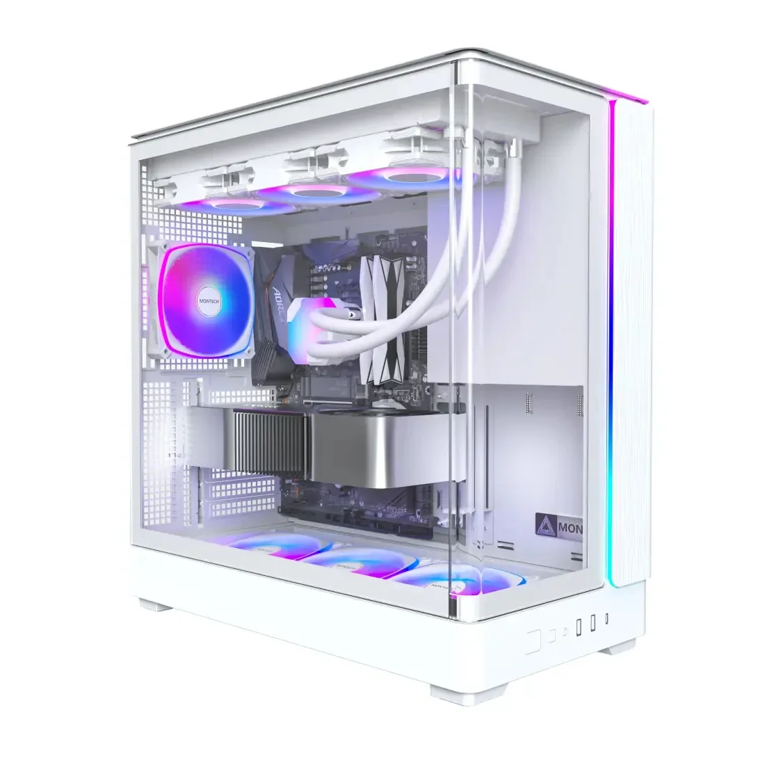 Montech кутия Case ATX - KING 45 PRO (W) - 4 x 120 mm A-RGB, USB-C - Image 52