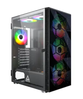 Montech кутия X3 MESH Mid-tower Case TG 6 fixed RGB Fans Black