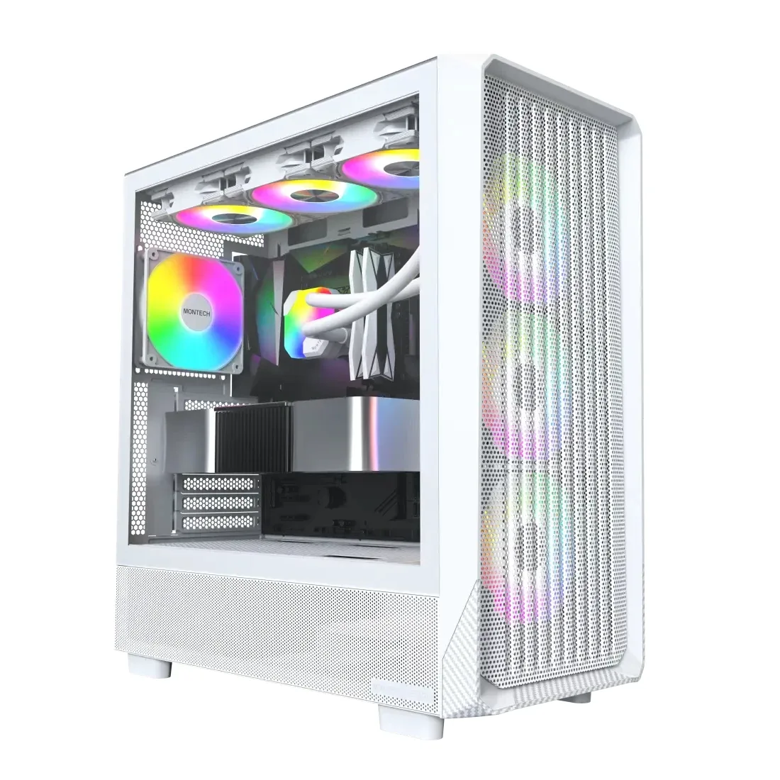 Montech кутия Case ATX - X5 (W) - 4 A-RGB fans, USB-C - Image 47