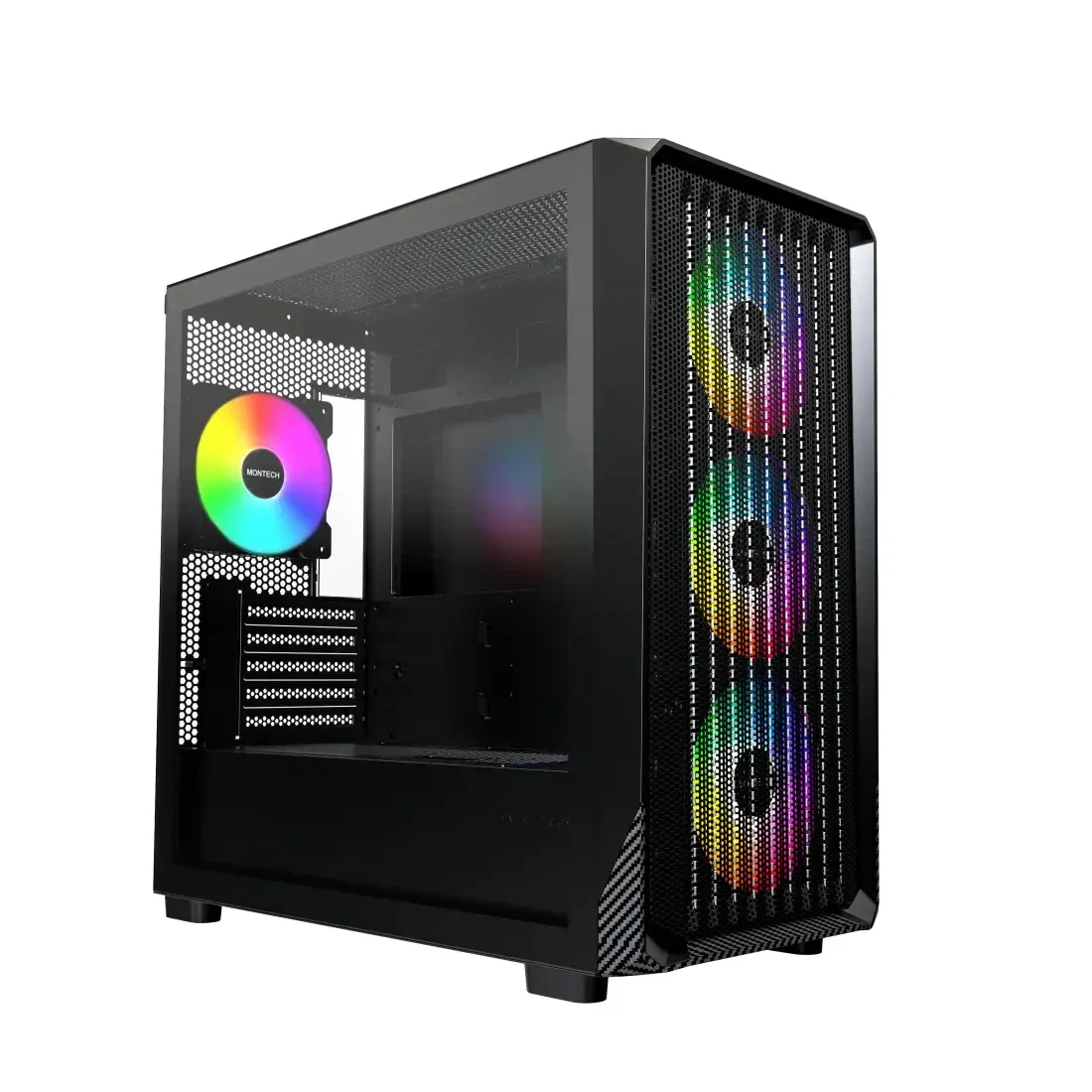 Montech кутия Case mATX - X5M (B) - 4 x 120 mm A-RGB USB-C