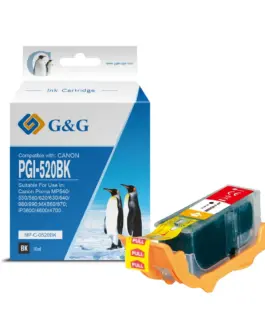 ГЛАВА ЗА CANON PIXMA iP 3600/4600/MP 540/620/630/980 - Black - ink tank - PGI-520B (PGI520B) - WITH CHIP / С ЧИП - 2932B