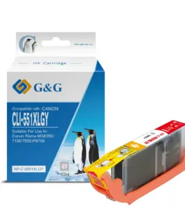 ГЛАВА ЗА CANON PIXMA IP 7250/PIXMA MG 5450/6350 - Grey - ink tank - WITH CHIP / С ЧИП - HIGH CAPACITY - /551/ - CLI-551X