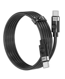 Orico кабел Cable USB C-to-C PD 60W Charging 1.0m Black – CDX-60CC-BK