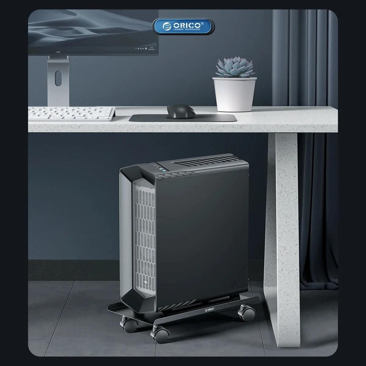 Orico поставка за компютър PC Stand - Computer Bracket - Water Resistant, Black - CPB6-BK - Image 42