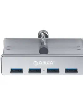 Orico хъб USB 3.0 HUB Clip Type 4 port – Aluminum – MH4PU-SV