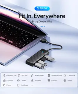 Orico хъб USB3.0 HUB 4 port Black – PAPW4A-U3-015-BK