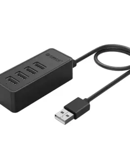 Orico хъб USB2.0 HUB 4 port - USB/Micro USB input Black - W5P-U2-030-BK-EP