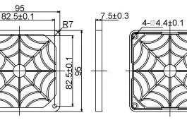 Alternative view of Evercool Филтър Fan Filter Plastic - 92mm