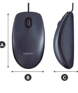 МИШКА LOGITECH B100 – Жична – Black – PN 910-003357