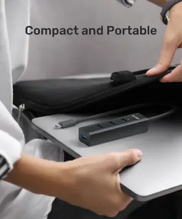 Unitek хъб HUB USB-C 4 port – 4 x USB3.0 Black – Y-3089Z01