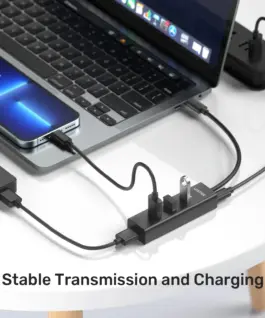 Unitek хъб HUB USB-C 4 port – 4 x USB3.0 Black – Y-3089Z01