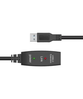 VCom Кабел удължение USB 3.0 AM / AF Active Extension Cable 5M Black –
