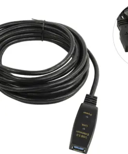 VCom Кабел удължение USB 3.0 AM / AF Active Extension Cable 5M Black –