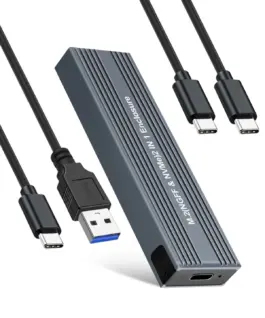 VCom външна кутия за диск Storage Case - M.2 NVMe/SATA/NGFF M/B key - 10Gbps USB3.1 Type-C/A -