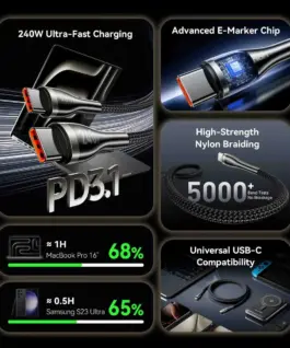 Vention кабел Cable – USB2.0 Type-C to Type-C – 5A Fast Charging