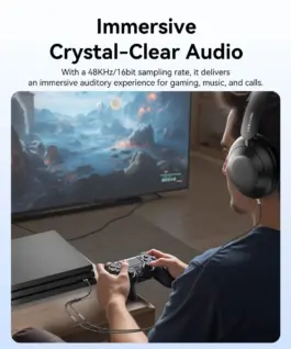 Vention външна звукова карта USB Sound card 2-Port 0.25M Gray –