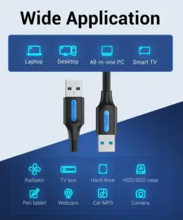 Vention Кабел USB 3.0 AM / AM – 1.5M Black – CONBG