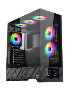 Alternative view of Xigmatek кутия Case E-ATX - Alphard Pro - 6 inch LCD Display, 6 ARGB Fans