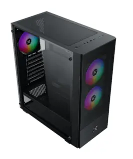 Alternative view of Xigmatek кутия Case ATX - Hero II Air 3F - RGB, Tempered Glass