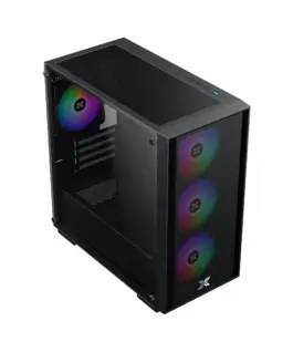 Alternative view of Xigmatek кутия Case mATX - NYX Air II - 4 RGB Fans
