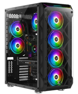 Alternative view of Xigmatek кутия Case EATX - Overtake - 6 ARGB Fans