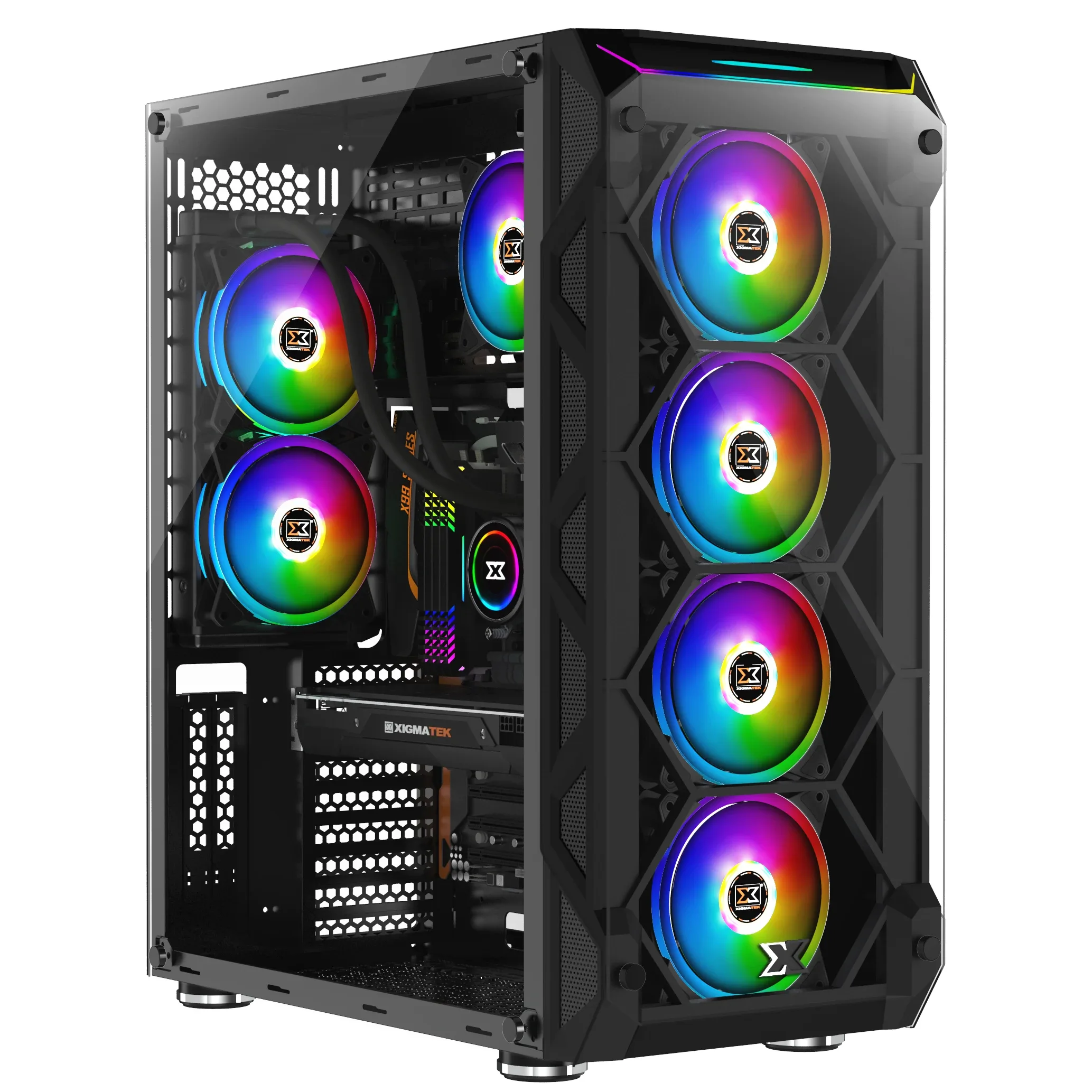 Xigmatek кутия Case EATX - Overtake - 6 ARGB Fans - Image 2