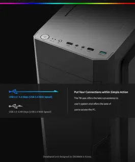 Zalman кутия за компютър Case ATX – T8 – RGB